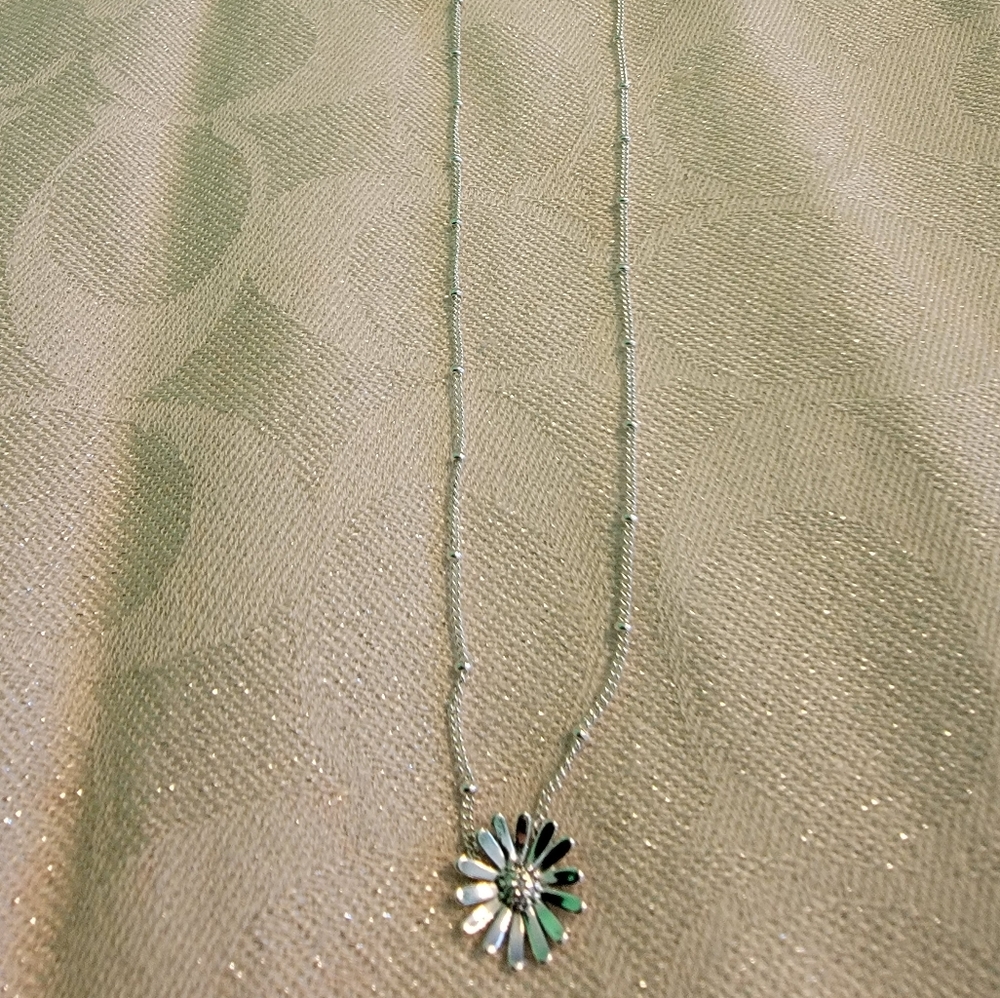 Pandora pave Daisy flower collier necklace